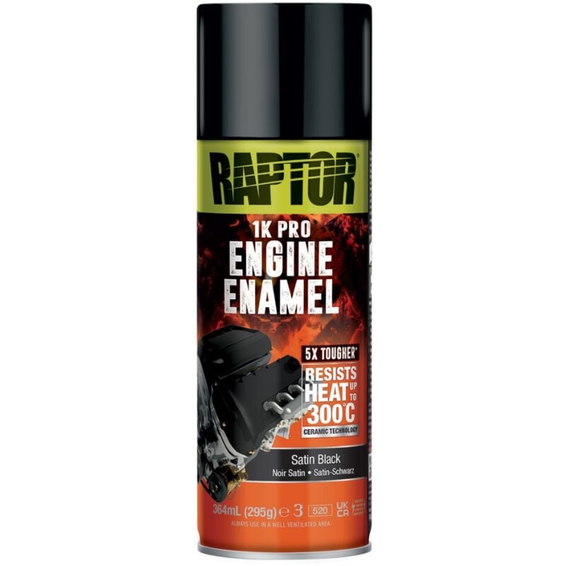 Peinture céramique pour moteur Noir Satiné 364ml Raptor