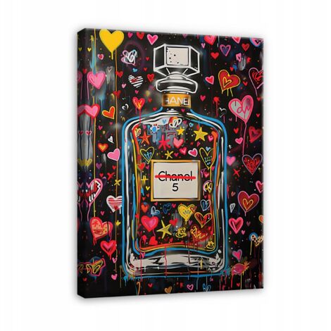 Peinture chanel parfum moderne sur toile Murale pour chambre salon 60x40