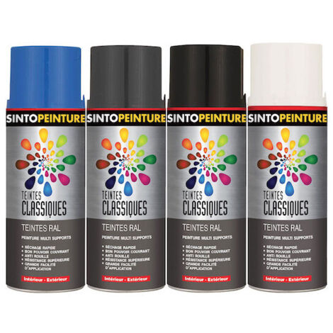 Peinture classiques antirouille teintes mandarine en aérosol de 400ml - SINTO - 925335