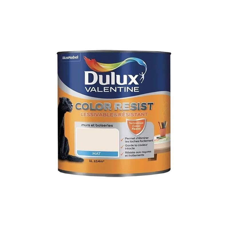 Dulux Valentine - Peinture acrylique Color Resist Ambre dure Mat 1 l