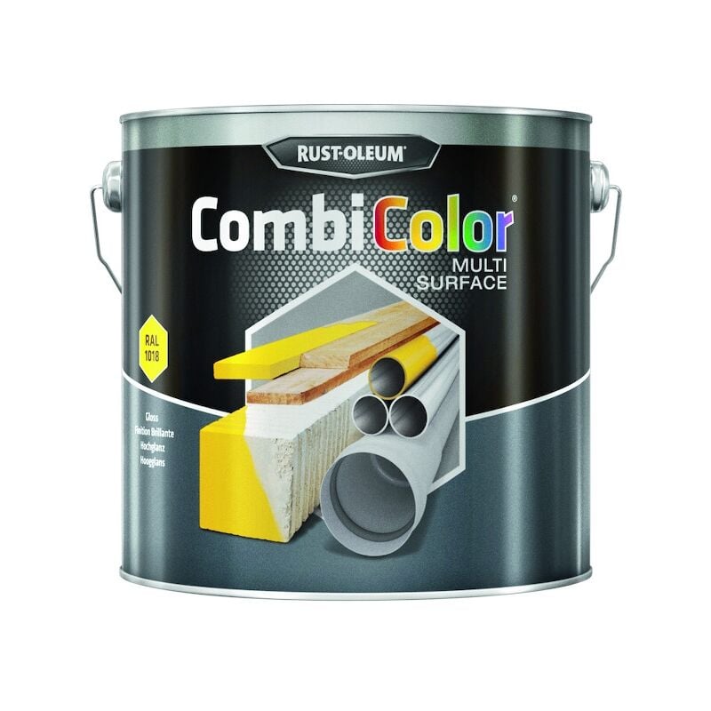 Peinture combicolor multi-surface - 2.5 l - gris satiné ral 7001 - rust-oleum