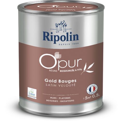 Peinture Couleur à base de résine biosourcée à 97% - Satin - 0,5L -  gold bauges - Ripolin
