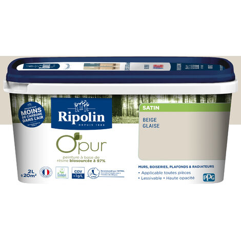Peinture Satin à base de résine biosourcée à 97% - Ripolin