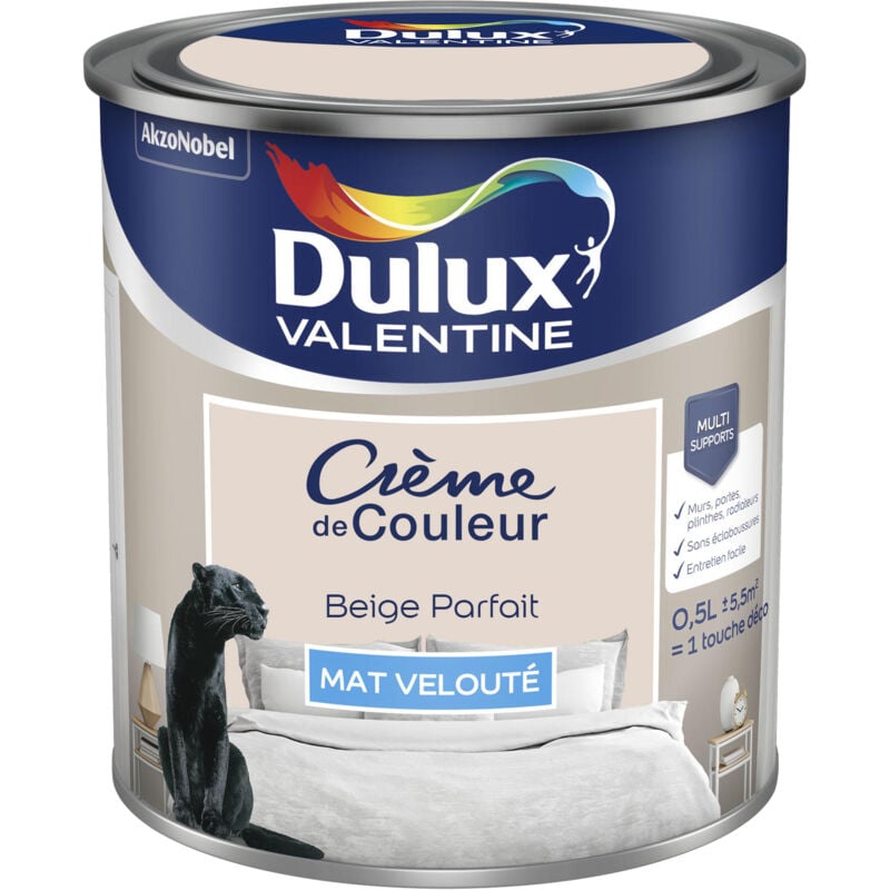 Peinture Crème De Couleur Mat Beige Parfait 0,5 l Dulux Valentine