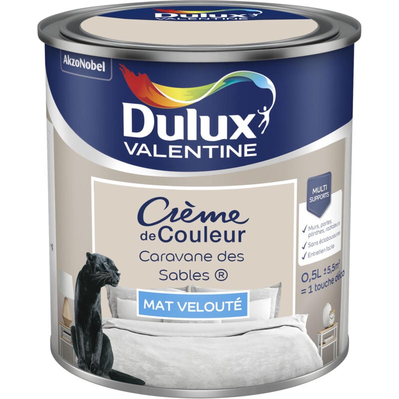 Peinture Crème De Couleur Mat Caravane des Sables 0,5 l Dulux Valentine