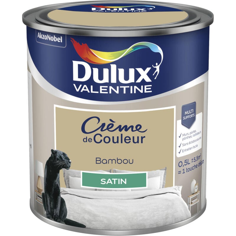 Peinture Crème De Couleur Satin Bambou 0,5 l Dulux Valentine