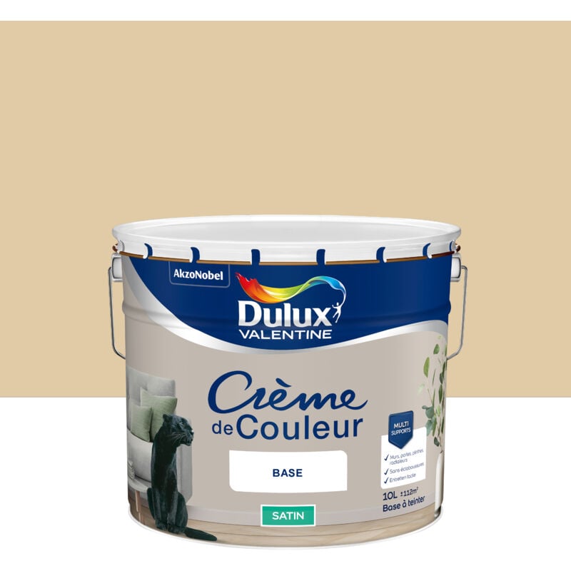 Peinture Crème De Couleur Satin Biscuit 10L Dulux Valentine