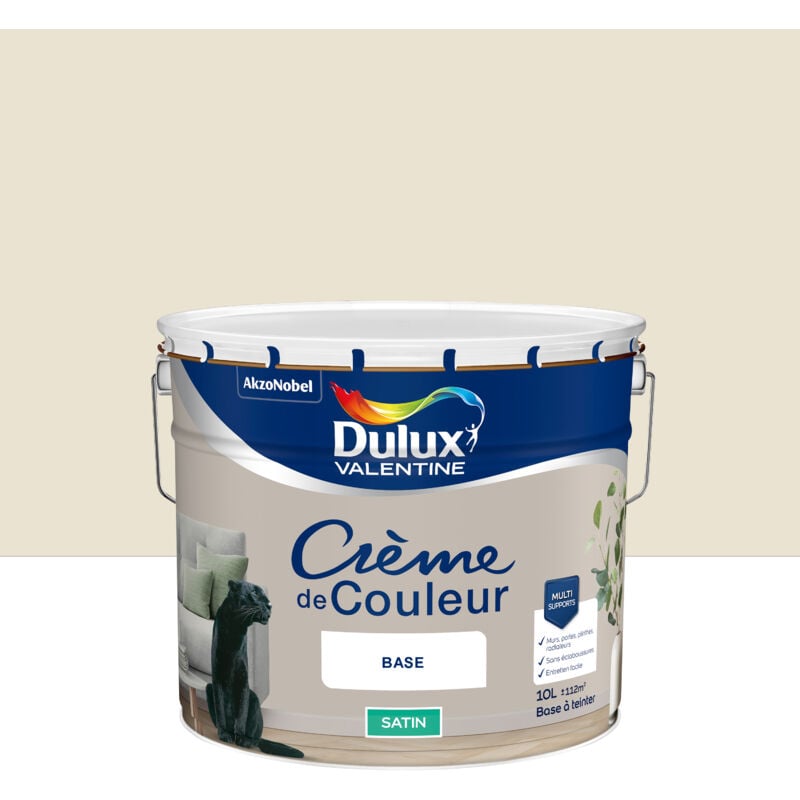 Peinture Crème De Couleur Satin Lin Clair 10L Dulux Valentine