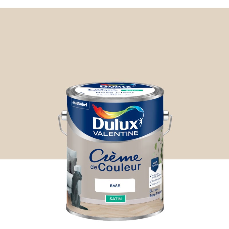 Peinture Crème De Couleur Satin Caravane des Sables 5L Dulux Valentine