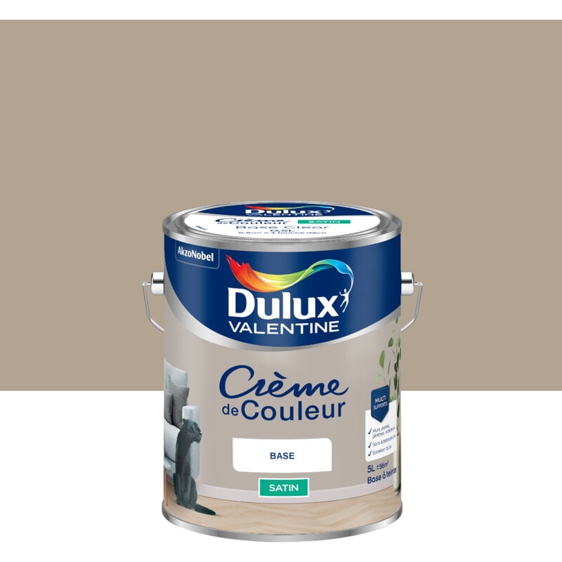 Peinture Crème De Couleur Satin Gazelle 5L Dulux Valentine