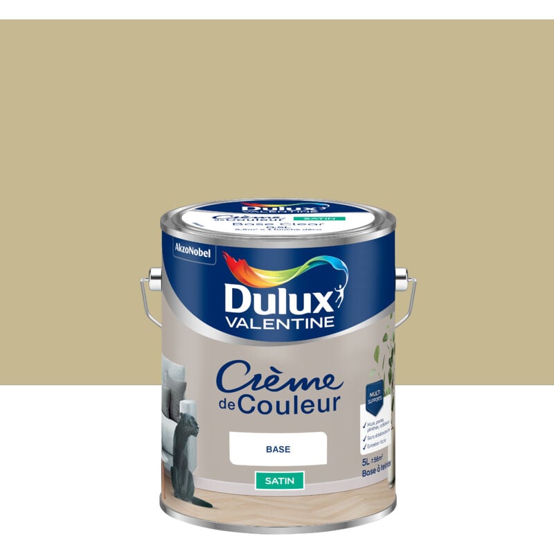 Peinture Crème De Couleur Satin Bambou 5L Dulux Valentine