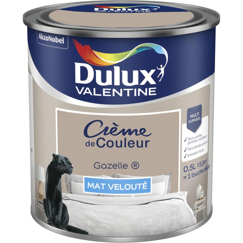 Peinture Crème De Couleur Mat Gazelle 0,5 l Dulux Valentine