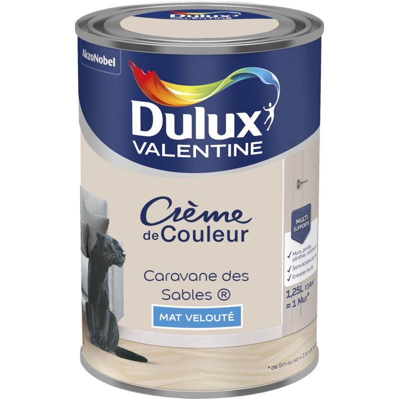 Peinture Crème De Couleur Mat Caravane des Sables 1,25 l Dulux Valentine