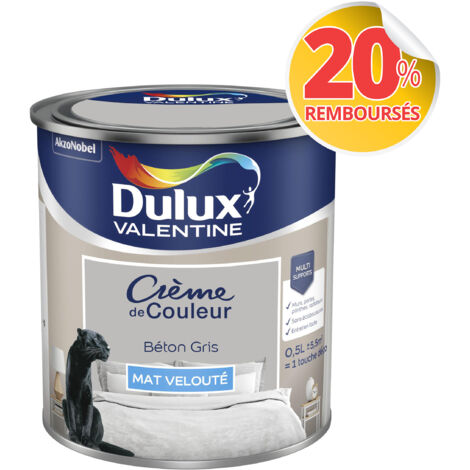 Peinture Crème De Couleur Mat Béton Gris 0,5 L - Dulux Valentine