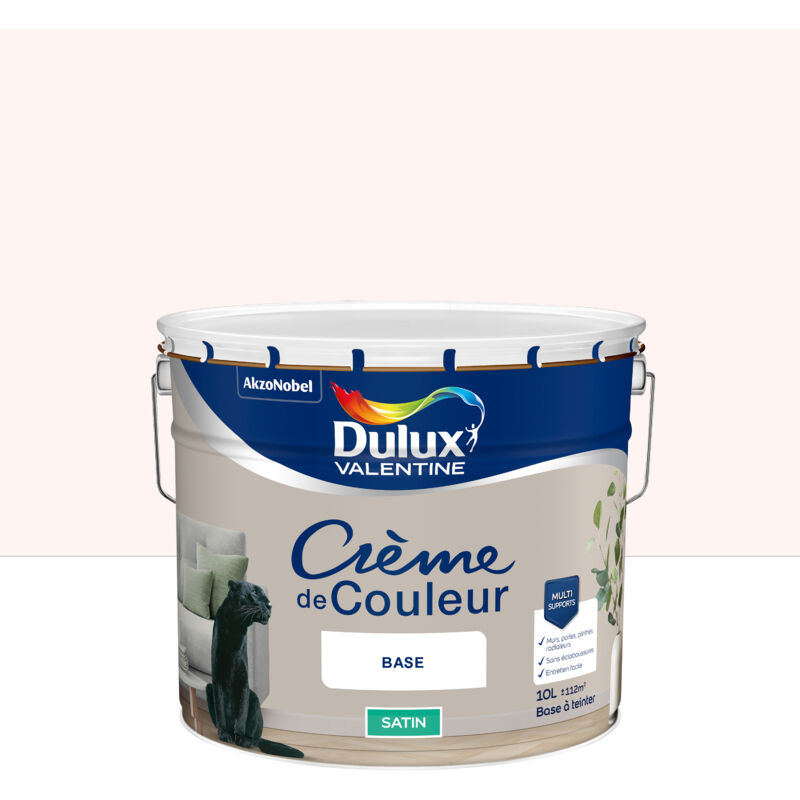 Peinture Crème De Couleur Satin Matin Blanc 10L - Dulux Valentine