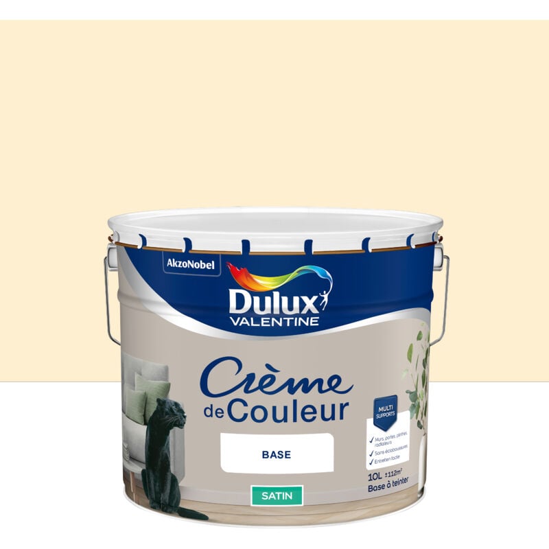 Peinture Crème De Couleur Satin Blanc Cassé 10L Dulux Valentine