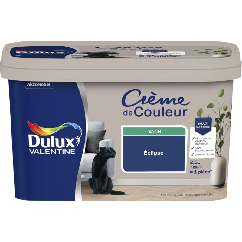 Dulux Valentine - Peinture Crème De Couleur Satin Éclipse 2,5 l