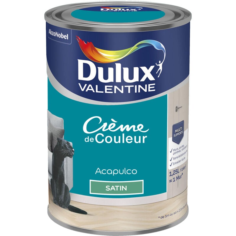 Dulux Valentine - Peinture Crème De Couleur Satin Acapulco 1,25 l