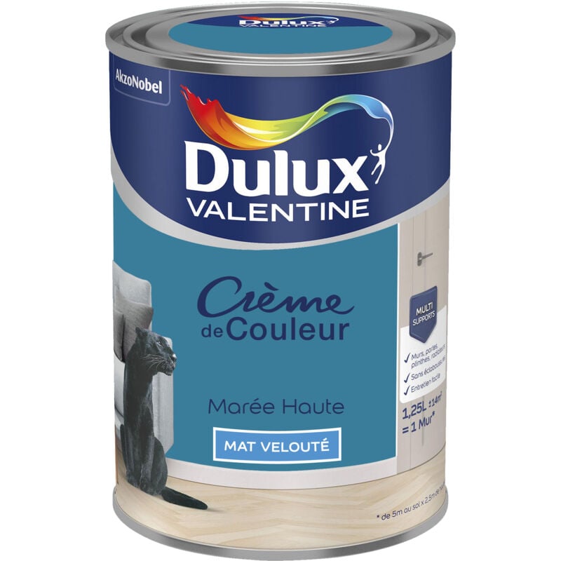 Dulux Valentine - Peinture Crème De Couleur Mat Marée Haute 1,25 l