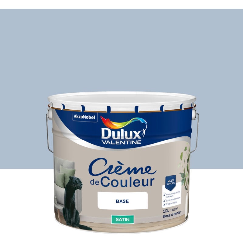 Dulux Valentine - Peinture Crème De Couleur Satin Bleu Horizon 10L