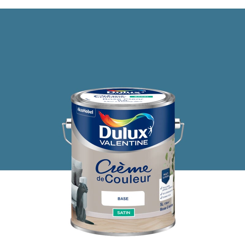 Dulux Valentine - Peinture Crème De Couleur Satin Marée Haute 5L