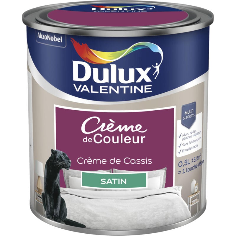 Peinture Crème De Couleur Satin Crème de Cassis 0,5 l Dulux Valentine