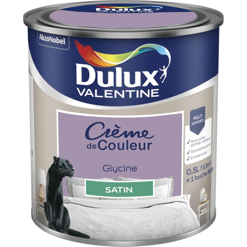 Dulux Valentine - Peinture Crème De Couleur Satin Glycine 0,5 l