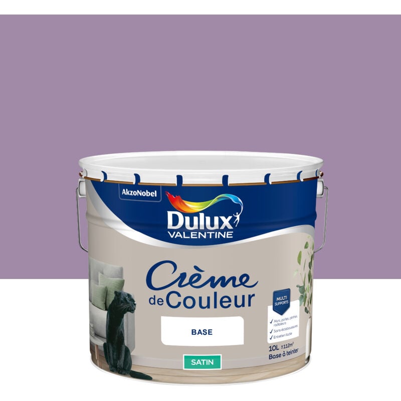Dulux Valentine - Peinture Crème De Couleur Satin Glycine 10L