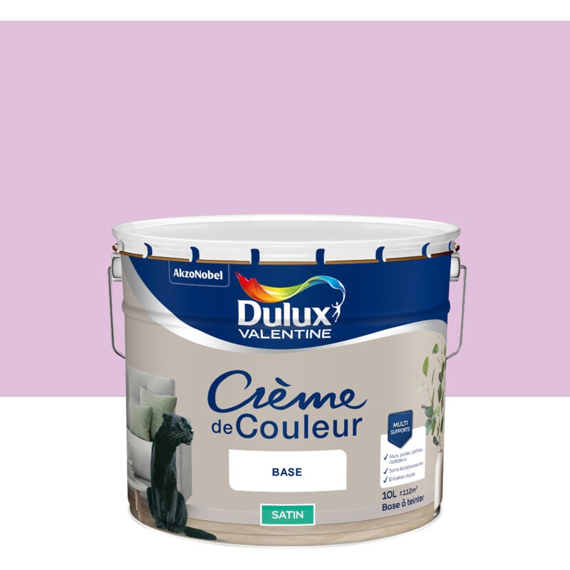 Dulux Valentine - Peinture Crème De Couleur Satin Fantaisie Parme 10L