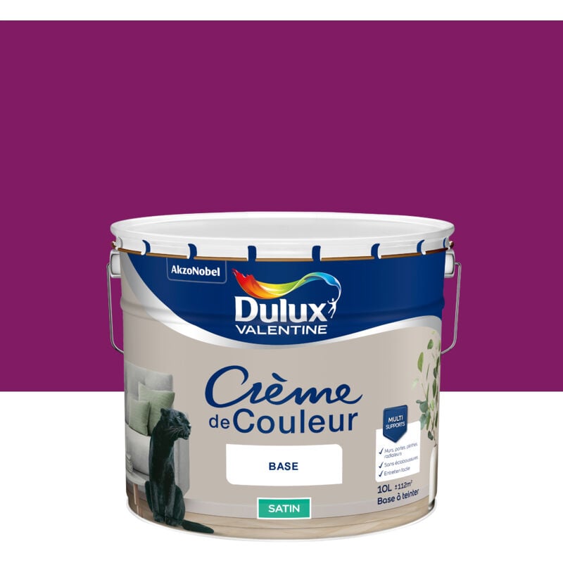 Dulux Valentine - Peinture Crème De Couleur Satin Crème de Cassis 10L