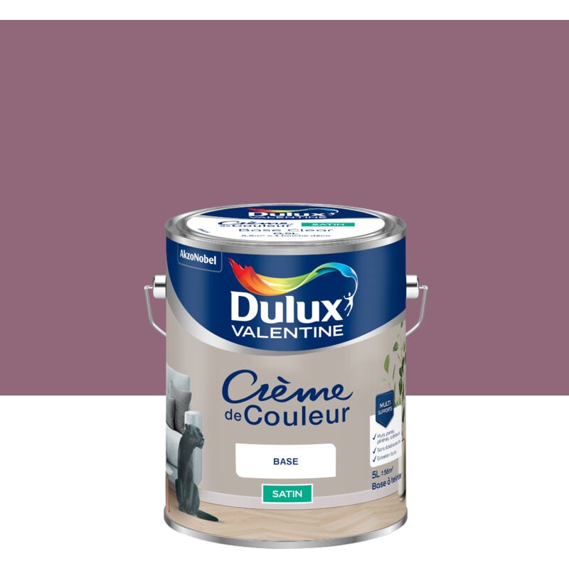 Dulux Valentine - Peinture Crème De Couleur Satin Figue 5L