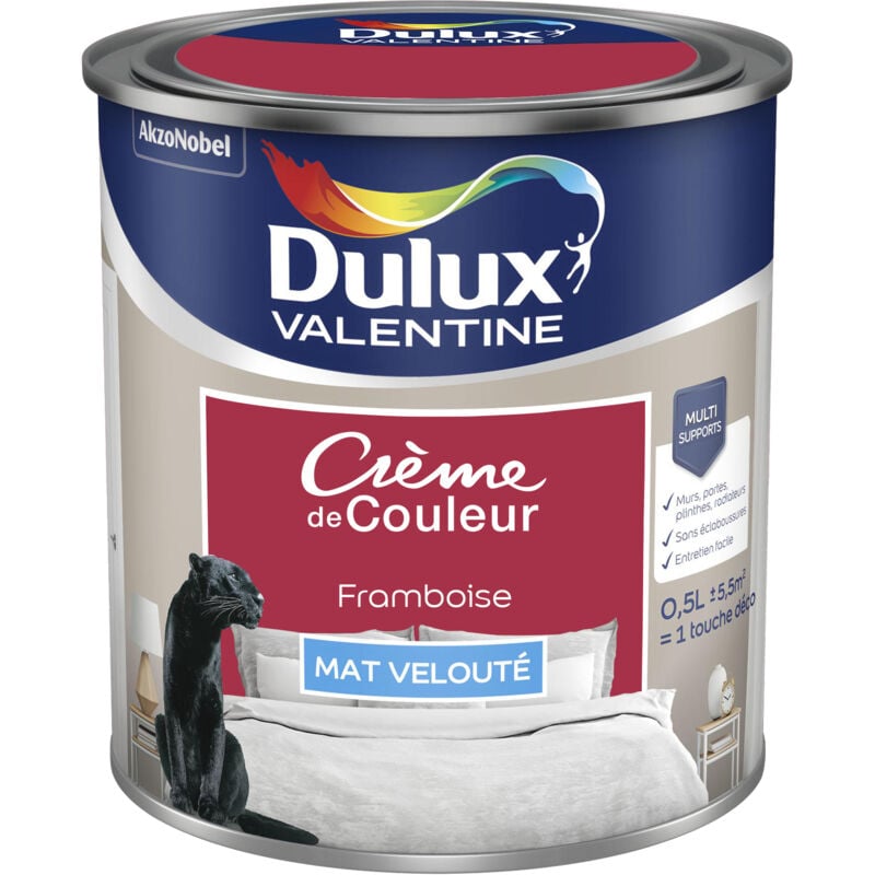 Peinture Crème De Couleur Mat Framboise 0,5 L - Dulux Valentine