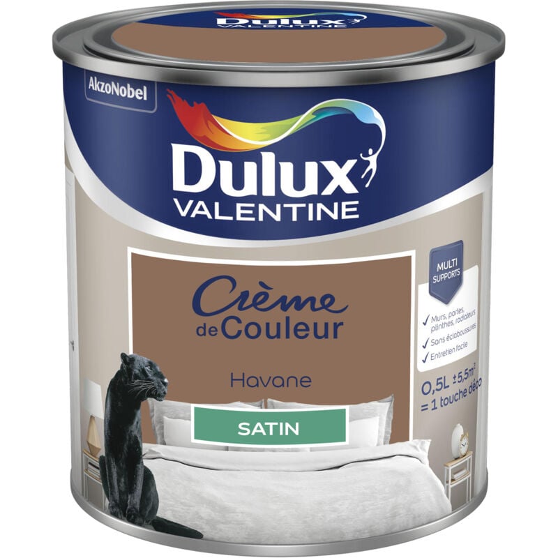 Dulux Valentine - Peinture Crème De Couleur Satin Havane 0,5 l