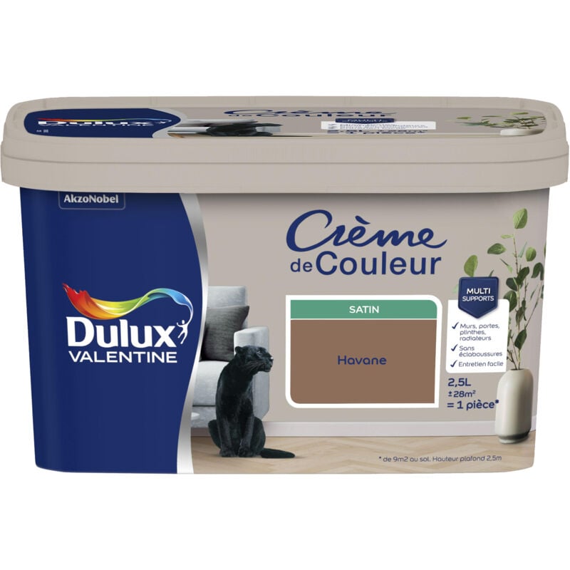 Dulux Valentine - Peinture Crème De Couleur Satin Havane 2,5 l