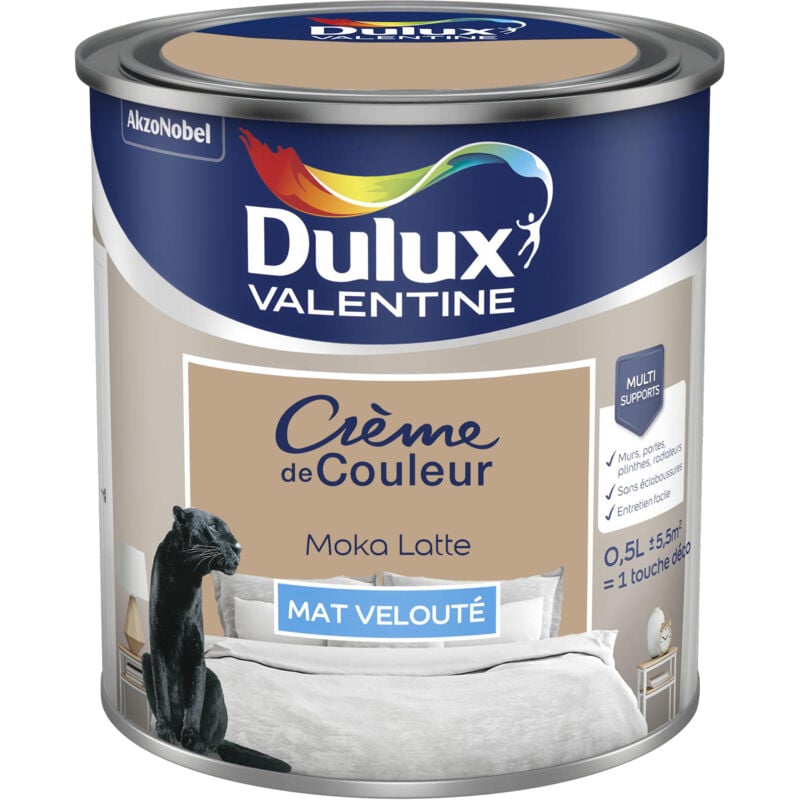 Dulux Valentine - Peinture Crème De Couleur Mat Moka Latte 0,5 l