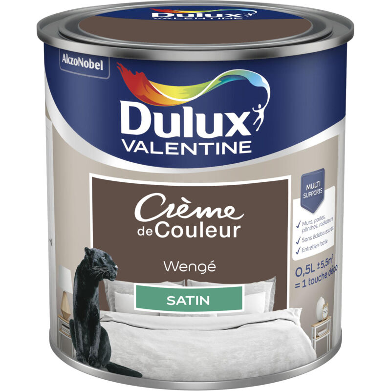 Dulux Valentine - Peinture Crème De Couleur Satin Wengé 0,5 l