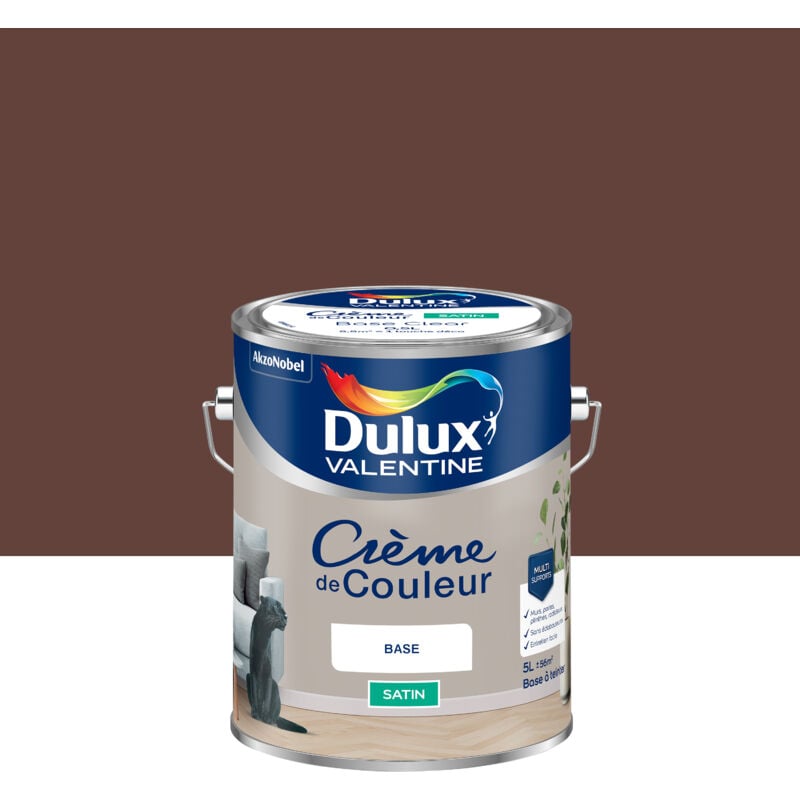 Dulux Valentine - Peinture Crème De Couleur Satin Truffe Gourmande 5L