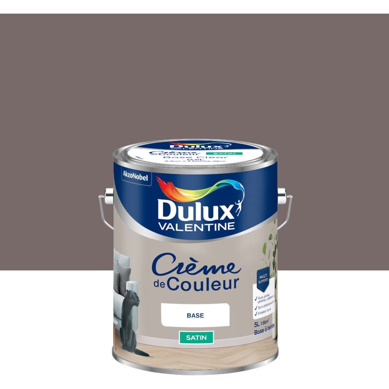Dulux Valentine - Peinture Crème De Couleur Satin Bûche 5L