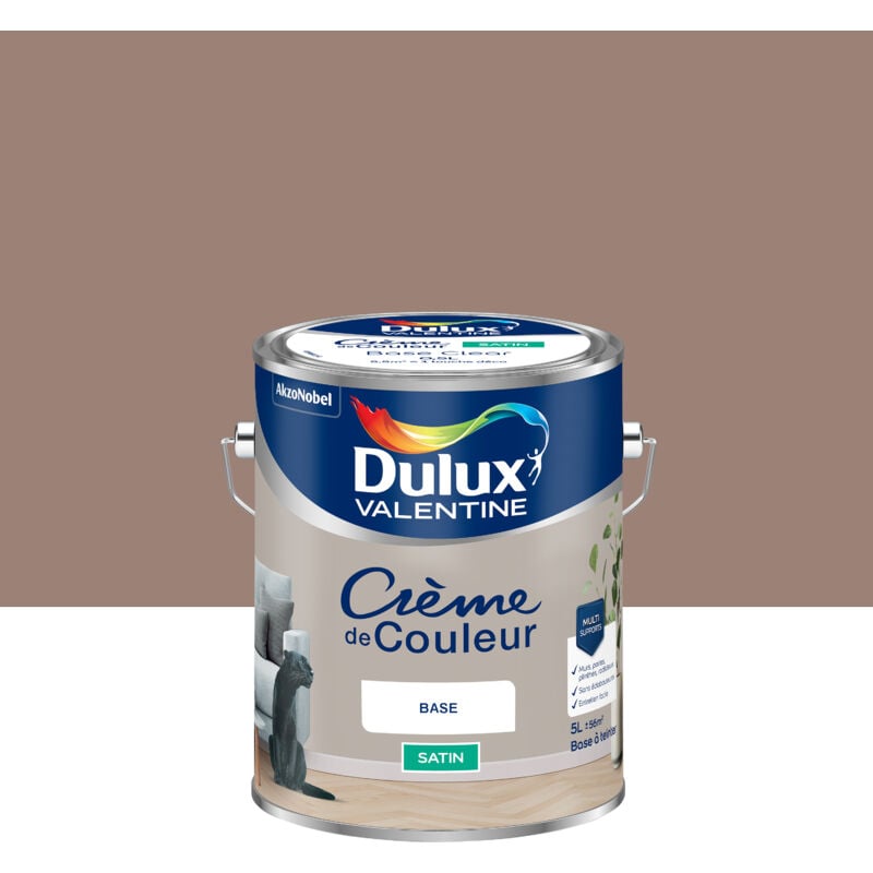 Dulux Valentine - Peinture Crème De Couleur Satin Taupe 5L
