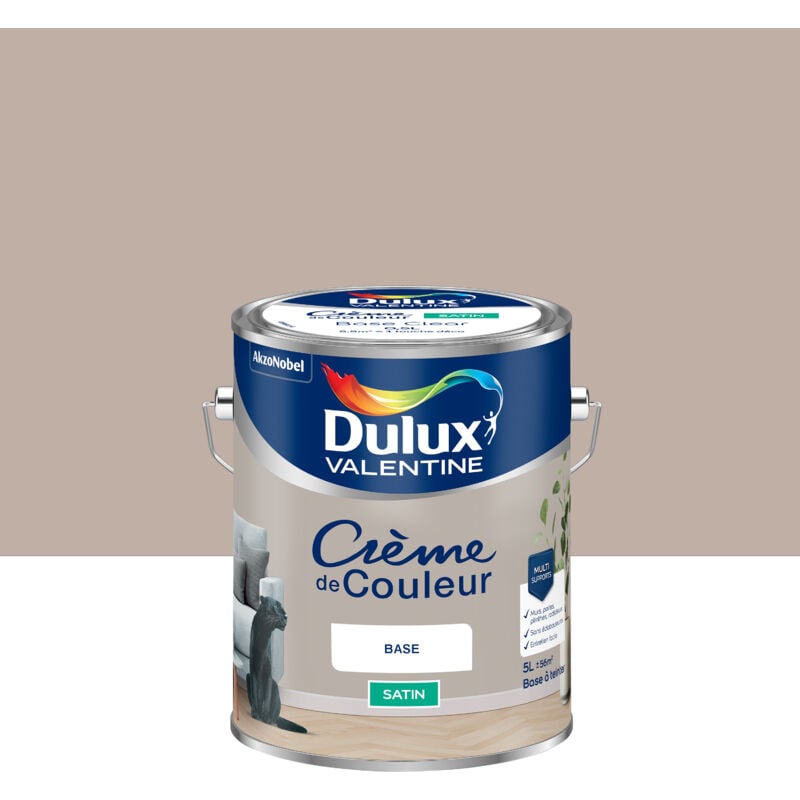 Peinture Crème De Couleur Satin Marron Glacé 5L - Dulux Valentine