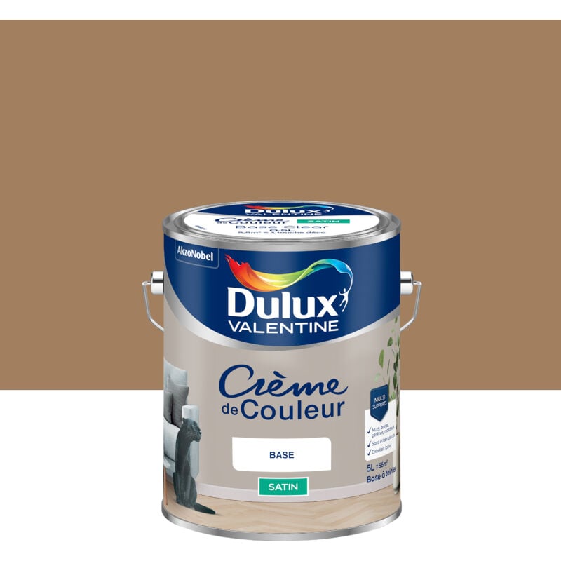 Dulux Valentine - Peinture Crème De Couleur Satin Miel Ambré 5L