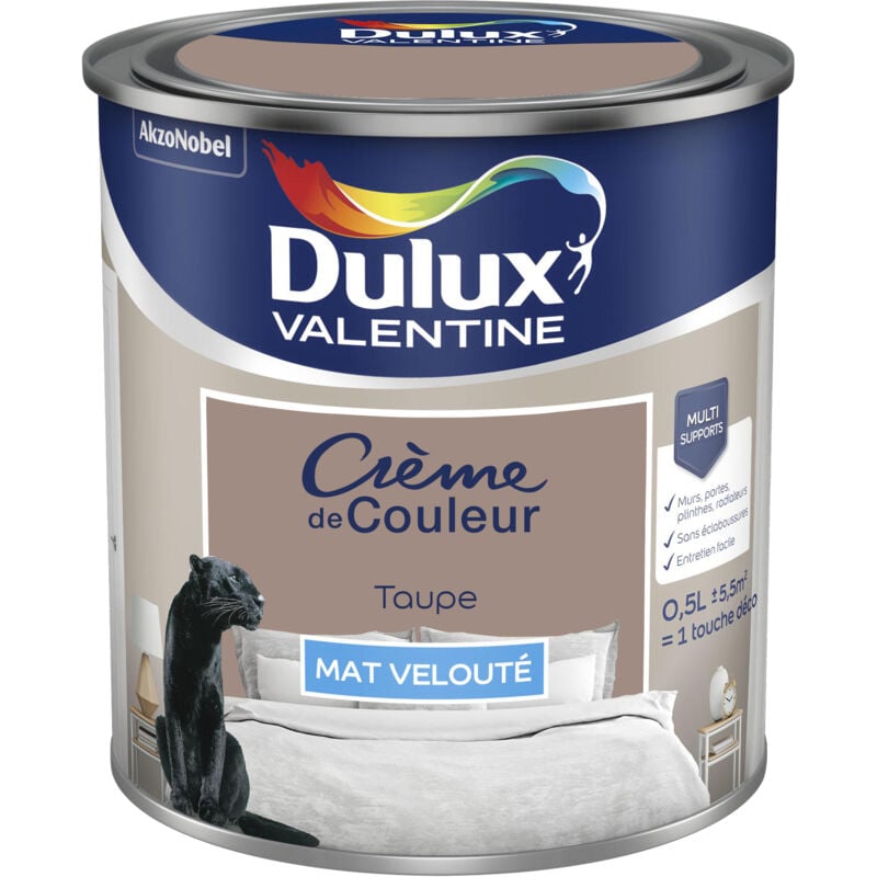 Dulux Valentine - Peinture Crème De Couleur Mat Taupe 0,5 l