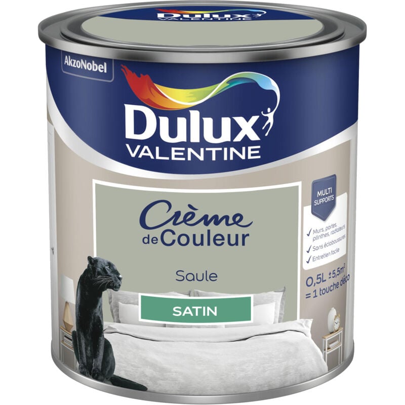 Dulux Valentine - Peinture Crème De Couleur Satin Saule 0,5 l
