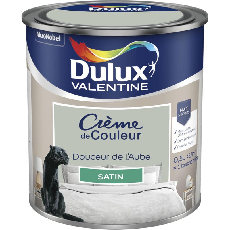Peinture Crème De Couleur Satin Douceur de l'Aube 0,5 l Dulux Valentine