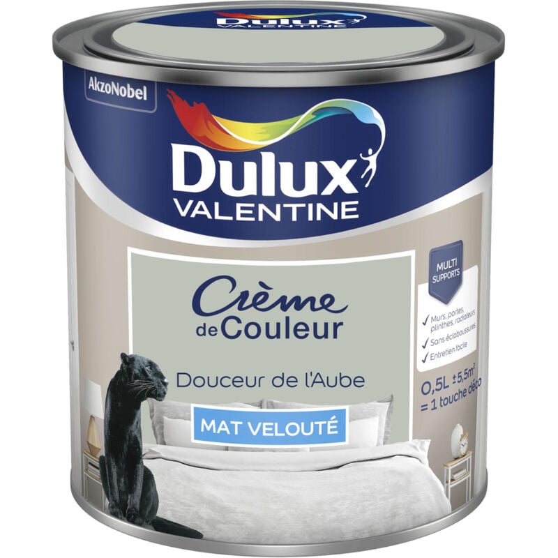 Peinture Crème De Couleur Mat Douceur de l'Aube 0,5 l Dulux Valentine