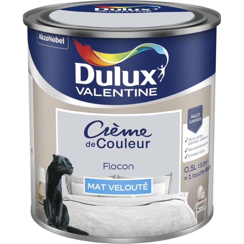Dulux Valentine - Peinture Crème De Couleur Mat Flocon 0,5 l