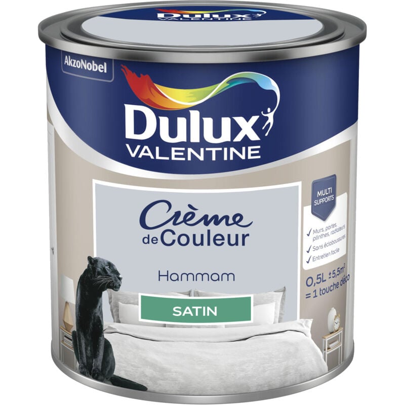 Dulux Valentine - Peinture Crème De Couleur Satin Hammam 0,5 l