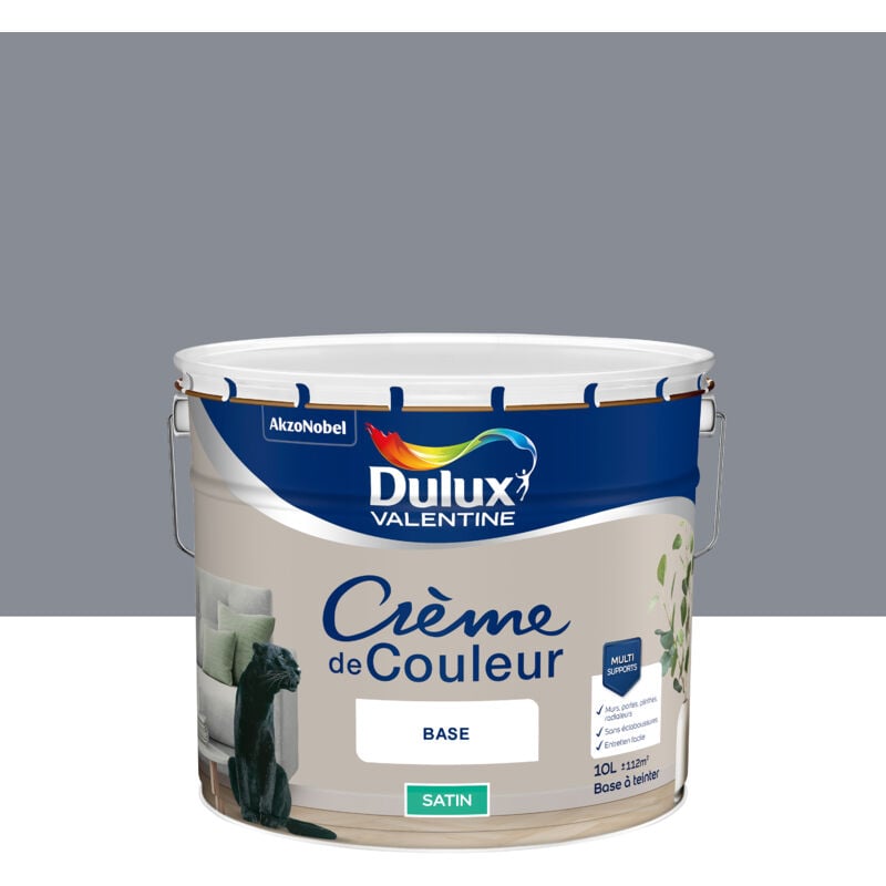 Dulux Valentine - Peinture Crème De Couleur Satin Gris Building 10L