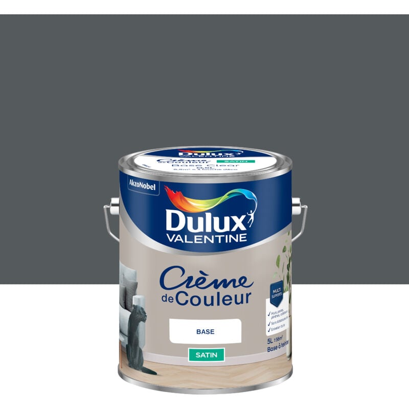 Peinture Crème De Couleur Satin Anthracite 5L - Dulux Valentine