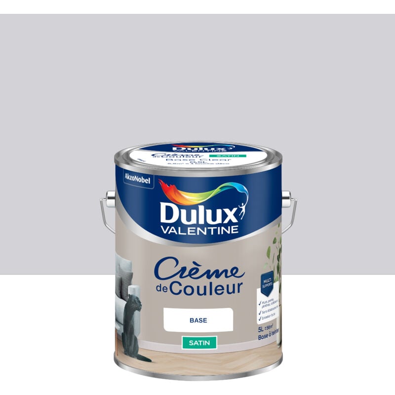 Dulux Valentine - Peinture Crème De Couleur Satin Flocon 5L
